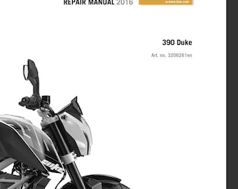 KTM 2016 - 390 DUKE Service Workshop Repair Manual Pdf Download