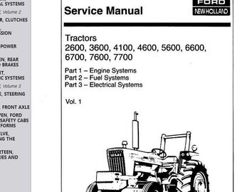 Ford 2600 3600 4100 4600 5600 6600 6700 7600 7700 Tractors Repair Service Manual PDF Download