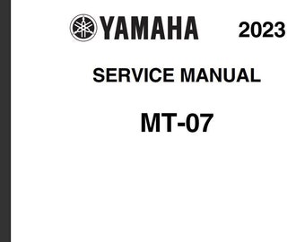 2023 Yamaha MT-07 Service Manual MT07P MT07PC Repair Pdf Download
