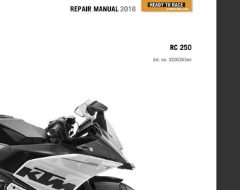 2016 KTM RC 250 - Service Workshop Repair Manual Pdf Download