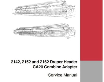 Case IH 2142 2152 2162 Draper Header Service Repair Manual + Parts Catalog 84175530 Pdf Download