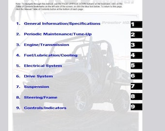 2011 Prowler HDX Service / Operators / Wiring Manual Arctic Cat ATV Pdf Download