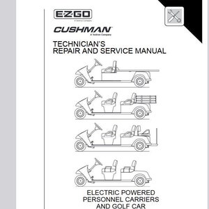 電動 2005-2011 シャトル 4/6、ベルホップ 2/4/6、TXT 5E EZ go サービス マニュアル PDF ダウンロード