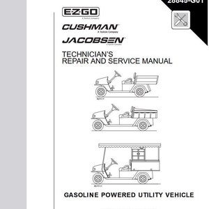 Gas 2004+ Cushman Jacobsen MPT Commander Hauler Refresher EZ go Instrukcja serwisowa Pdf Pobierz