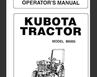 Operators Manual B6000 Kubota Tractor Maintenance B 6000 Pdf Download