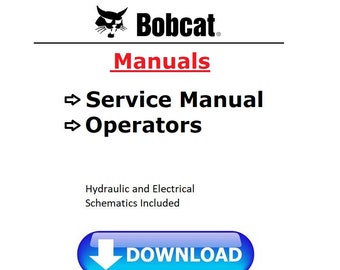 SET Bobcat 773 + G Series Skid Steer Loader Service Manual Repair + Operators Maintenance 6900834 6900092