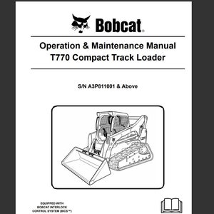 BobCat T770 Operations Manual and Maintenance Compact Track Loader Owners pdf