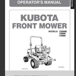 Operators F2690E F2690 F3990 Kubota Front Mower Manual Maintenance Pdf download