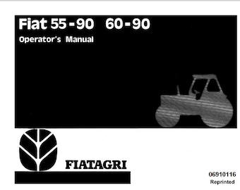Operators - Fiat 55-90, 60-90 Fiatagri Tractors Owners Operation Manual PDF Download