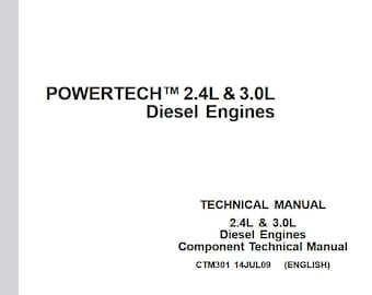 CTM301 - Power-Tech 2.4L and 3.0L Diesel Engines Component John Deere Technical Repair Service Manual Pdf Download