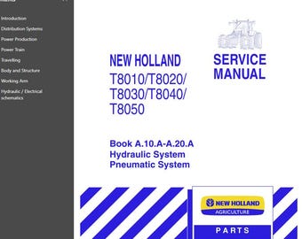 New Holland T8010 T8020 T8030 T8040 T8050 Tractors Service Repair Manual PDF Download
