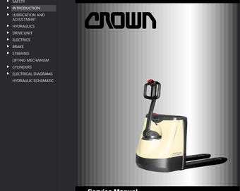 Crown WP2000 Series Pallet Jack Forklift Maintenance Service Repair Manual Pdf Download