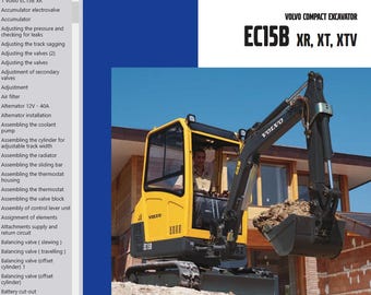 Volvo EC15B XR Mini Excavator Service Repair Workshop Manual PDF Download