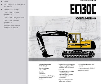 Volvo EC130C Excavator Service Repair Workshop Manual PDF Download