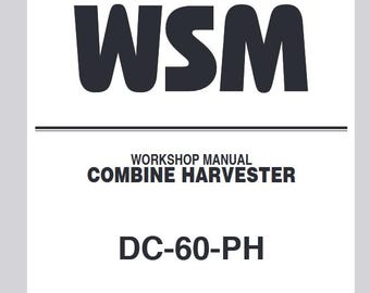 WSM - DC-60-PH Kubota Combine Harvester Workshop Manual Service Repair Pdf Download