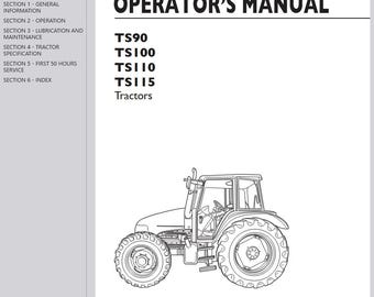 Operators - TS90 TS100 TS110 TS115 Tractors New Holland Owners Operation Manual PDF Download