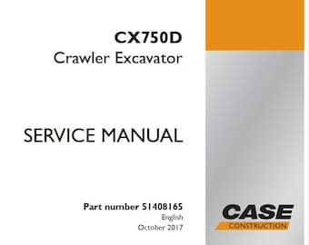 Case CX750D Crawler Excavator Service Shop Repair Manual pdf Download