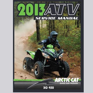 Manuales de servicio, operadores y cableado del ATV Arctic Cat XC450 2013 en formato PDF