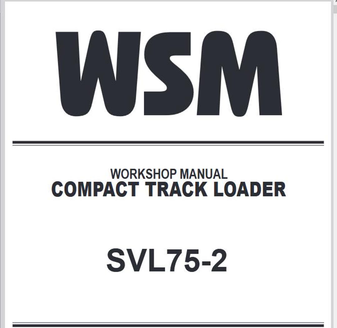 WSM - SVL75-2 Kubota Compact Track Loaders Workshop Manual Service