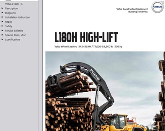 Volvo L180H HL Wheel Loader Service Repair Workshop Manual PDF Download