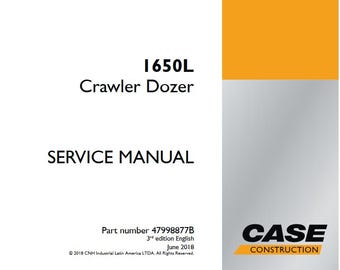 Case 1650L Crawler Bull-Dozer Service Shop Repair Manual pdf Download