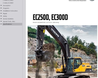 Volvo EC300D Excavator Service Repair Workshop Manual PDF Download