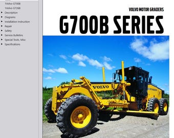Volvo G726B Motor Grader Service Repair Workshop Manual AND Parts Catalog PDF Download