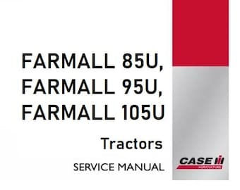 Case 85U, 95U, 105U Farmall Tractors Complete Service Shop Repair Manual pdf Download