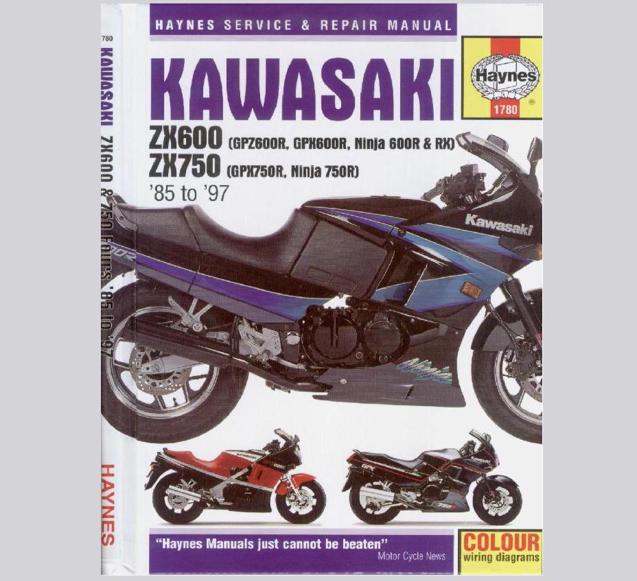 Kawasaki ZX600, ZX750 1985-1997 Manuel de réparation de service pdf Télécharger