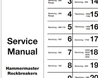 JCB HammerMaster RockBreakers Service Manual Download PDF