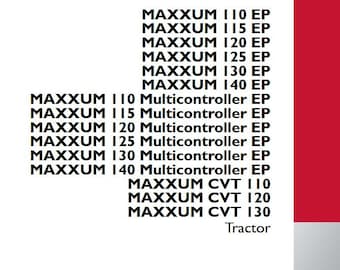 Case MAXXUM 110, 115, 120, 125, 130, 140 EP Tractors Complete Service Shop Repair Manual pdf Download