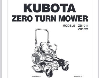Operators - ZD1011 ZD1021 Kubota Zero Turn Mower Maintenance Manual Pdf Download