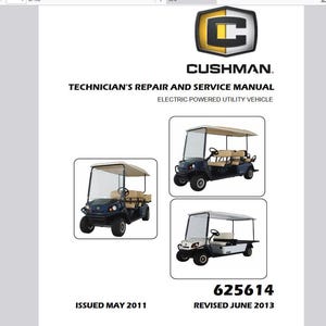 電気 2012 2013 Cushman シャトル 2、4、6、サービス マニュアル PDF ダウンロード
