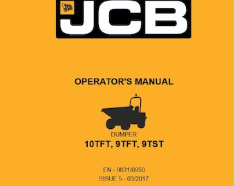 JCB 10TFT, 9TFT, 9TST DUMPER Operators Owners Manual Download PDF