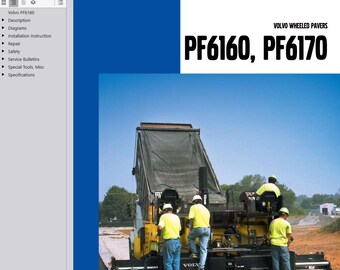 Volvo PF6160 Paver Service Repair Workshop Manual PDF Download