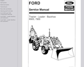 Ford 6500 7500 Backhoe Loader Tractors Repair Service Manual PDF Download