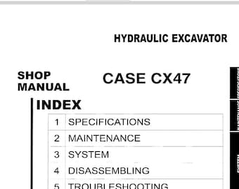Case CX47 Midi Mini Excavators Service Shop Repair Manual pdf Download