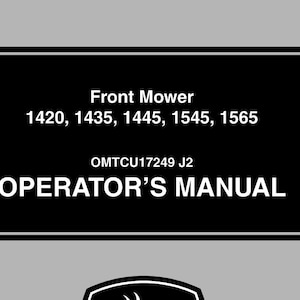 Operators - 1420 1435 1445 1545 1565 John Deere Front Mowers Owners Users Operations Manual PDF Download