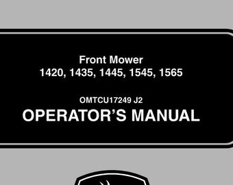 Operators - 1420 1435 1445 1545 1565 John Deere Front Mowers Owners Users Operations Manual PDF Download