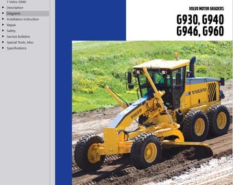 Volvo G946 Motor Grader Service Repair Workshop Manual PDF Download