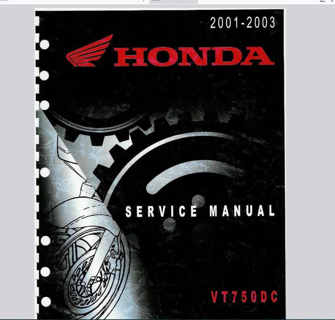 Honda VT750DC SS750 Shadow Spirit 2001-2003 Service Repair Manual