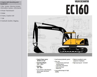 Volvo EC160 Excavator Service Repair Workshop Manual PDF Download