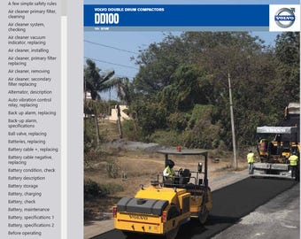 Volvo DD100 Drum Compactor Service Repair Workshop Manual PDF Download
