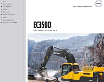 Volvo EC350D Excavator Service Repair Workshop Manual PDF Download