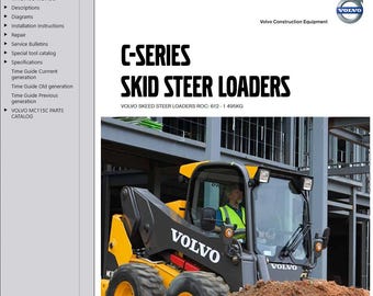 Volvo MC110C Skid Steer Loader Service Repair Workshop Manual AND Parts Catalog PDF Download