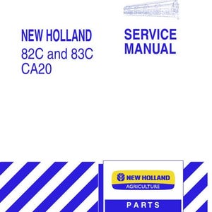 82C 83C CA20 Draper Header New Holland Service Repair Manual PDF Download