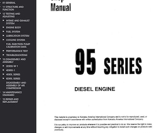 Komatsu 95 Series Diesel Engine Shop Manual PDF Download Service and Repair