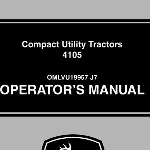 Operators - 4105 John Deere Tractors Owners Users Operations Manual PDF Download