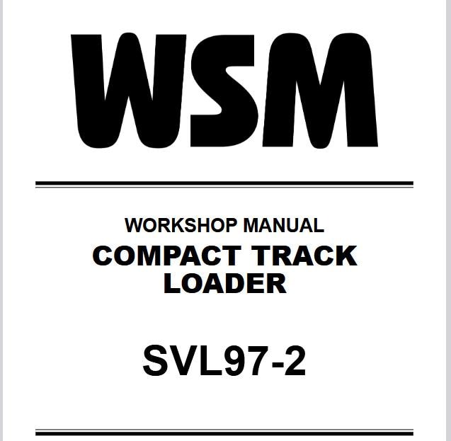 WSM - SVL97-2 Kubota Compact Track Loaders Workshop Manual Service