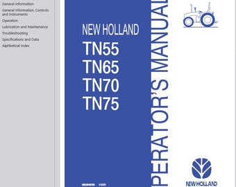 Operators - TN55 TN65 TN70 TN75 Tractors New Holland Owners Operation Manual PDF Download